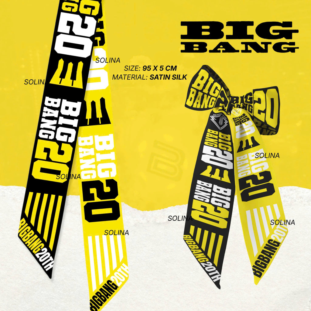 BIGBANG-Inspired Satin Twilly Scarf – 5x95cm Double-Sided K-Pop Accessory