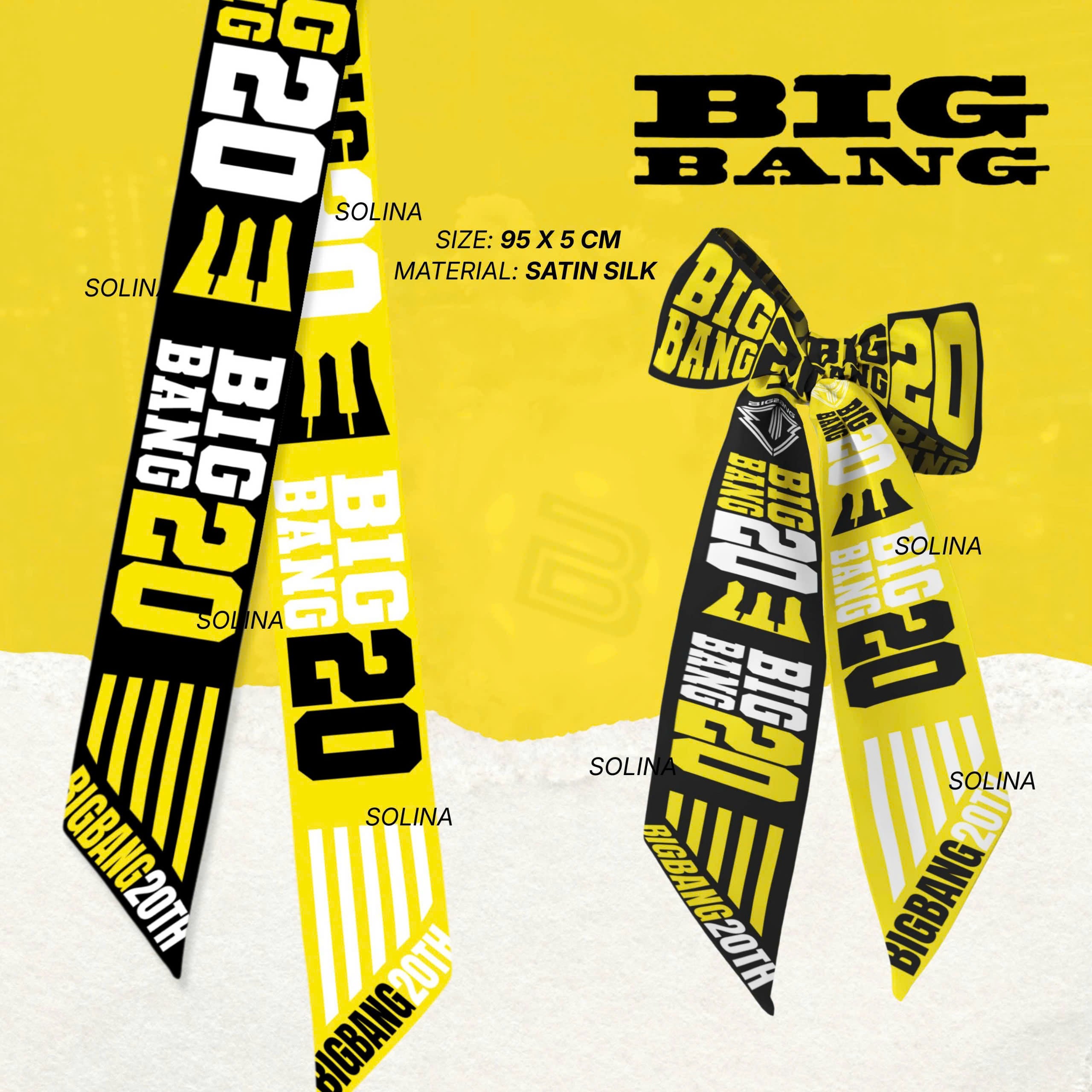 BIGBANG-Inspired Satin Twilly Scarf – 5x95cm Double-Sided K-Pop Accessory