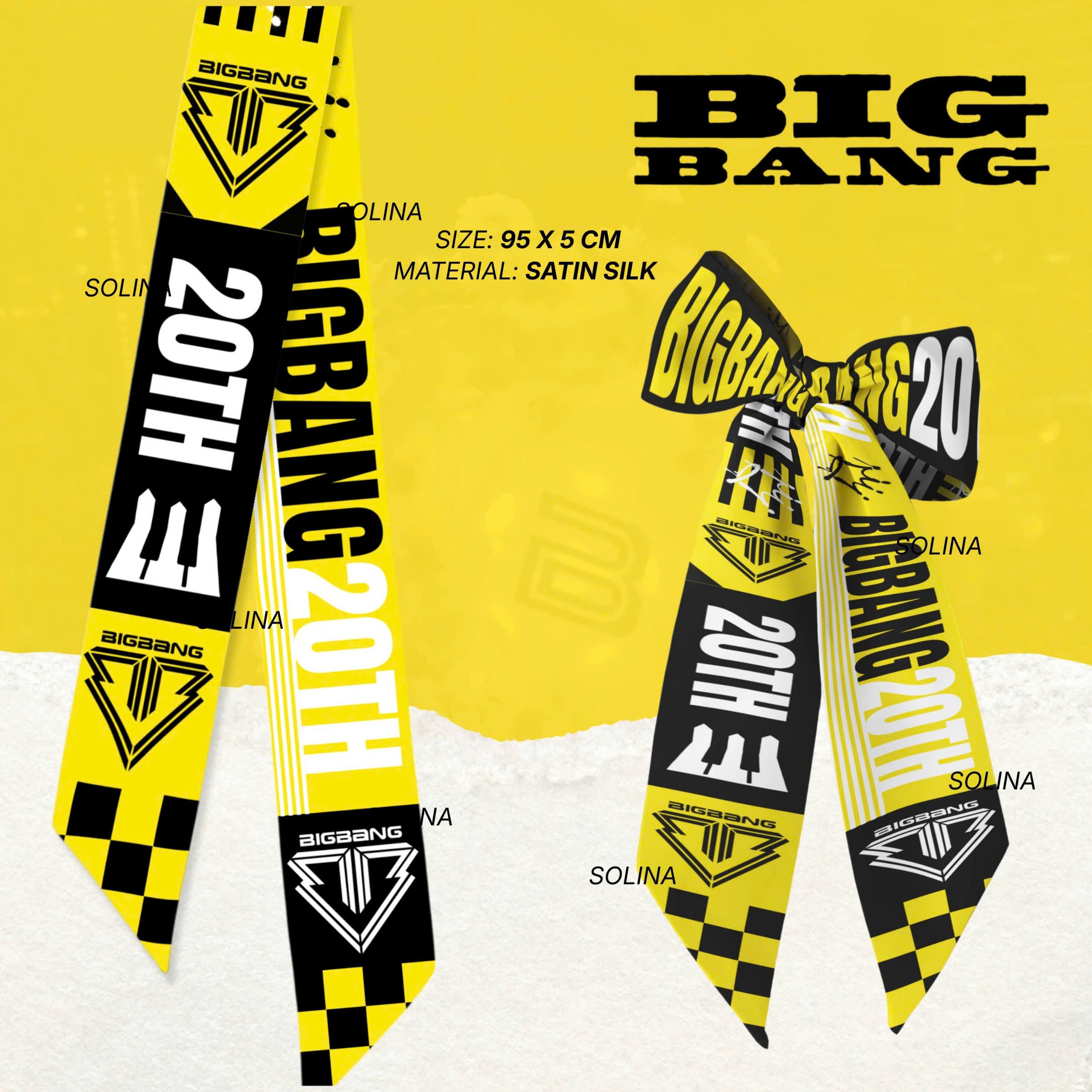 BIGBANG-Inspired Satin Twilly Scarf – 5x95cm Double-Sided K-Pop Accessory