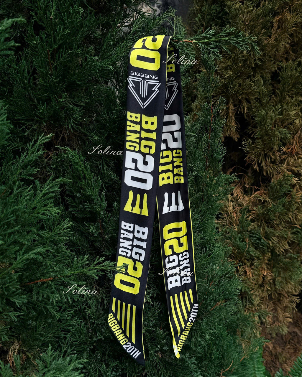 BIGBANG-Inspired Satin Twilly Scarf – 5x95cm Double-Sided K-Pop Accessory