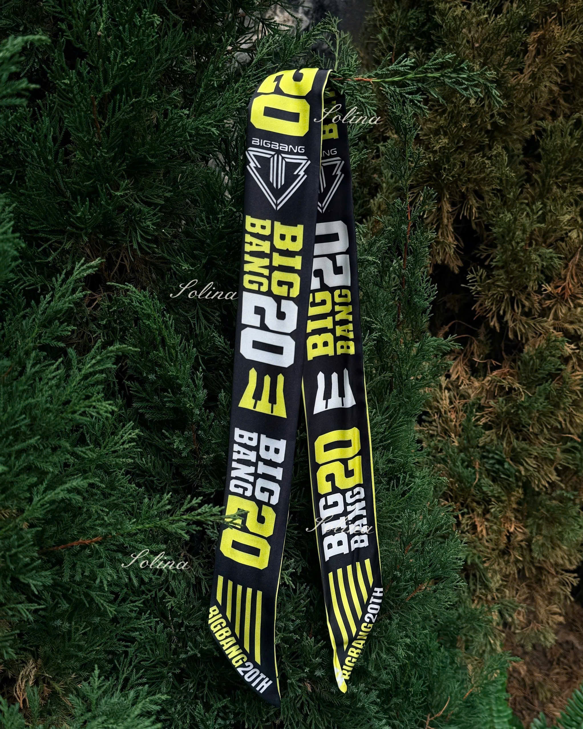 BIGBANG-Inspired Satin Twilly Scarf – 5x95cm Double-Sided K-Pop Accessory