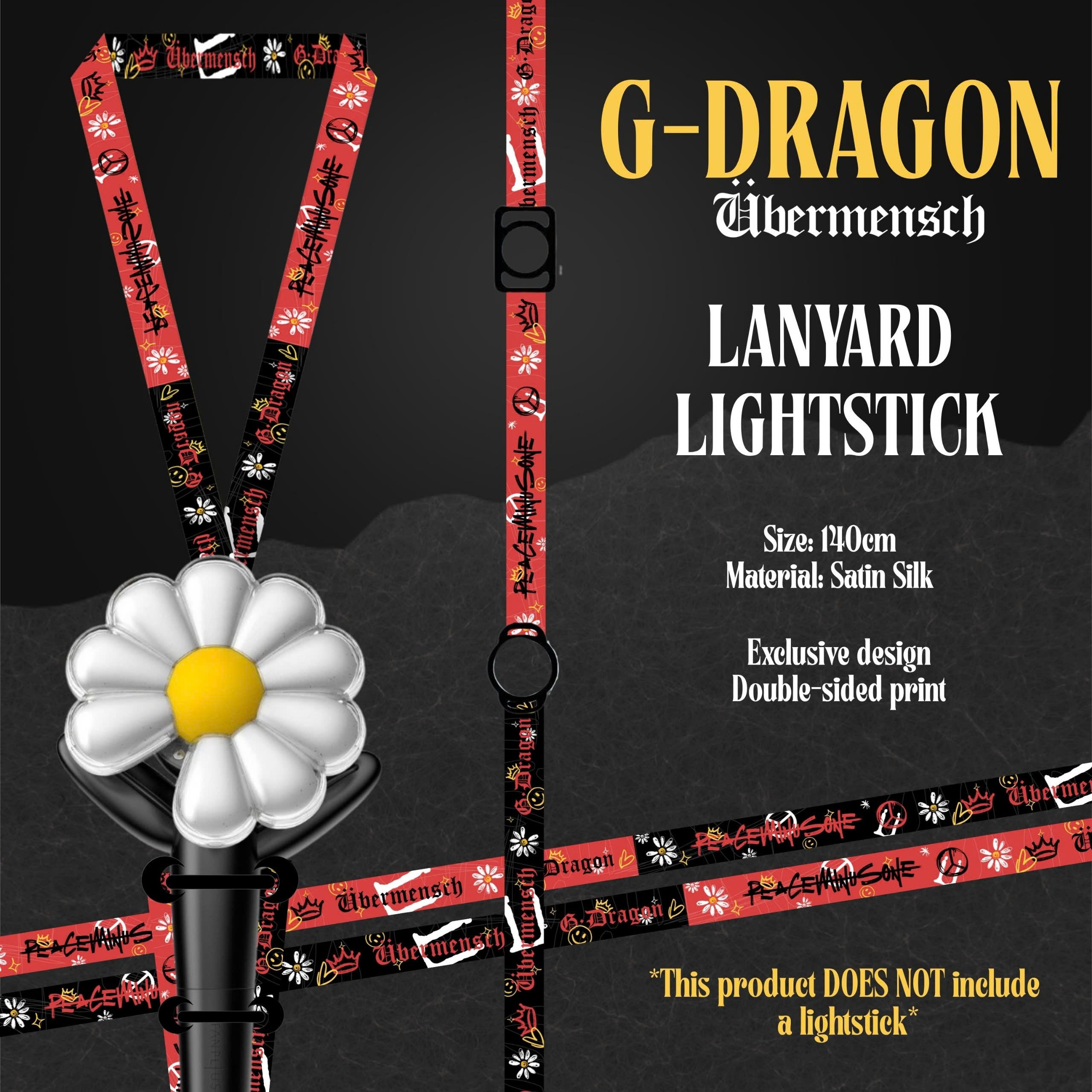 G-Dragon Inspired Lightstick Strap – 140cm Adjustable Concert Lanyard