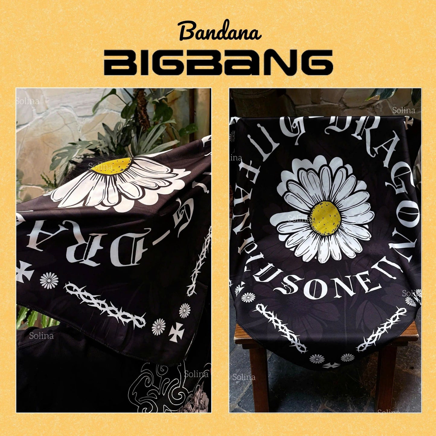 G-Dragon Bandana Scarf – Premium Fanmade Concert Accessory for GD Fans