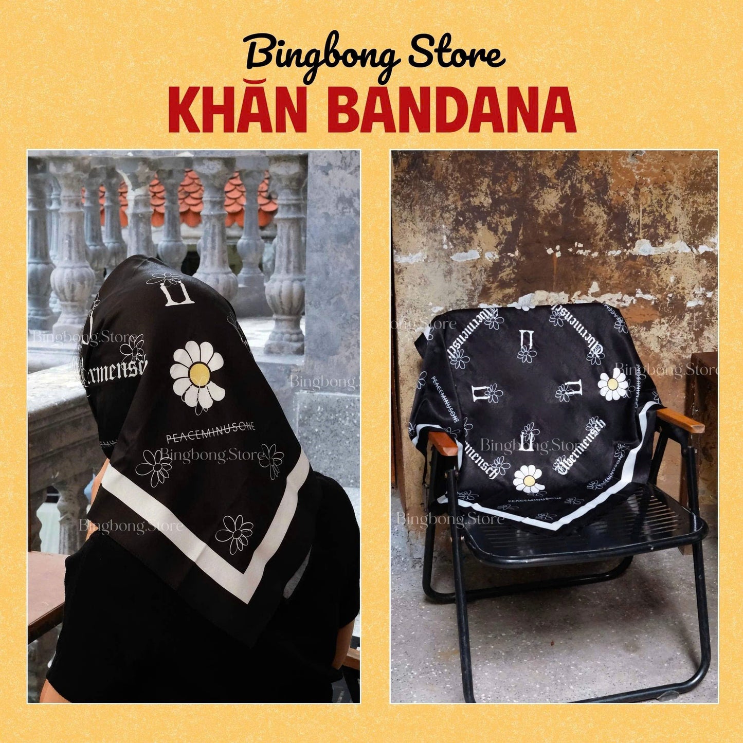 G-Dragon Bandana Scarf – Premium Fanmade Concert Accessory for GD Fans