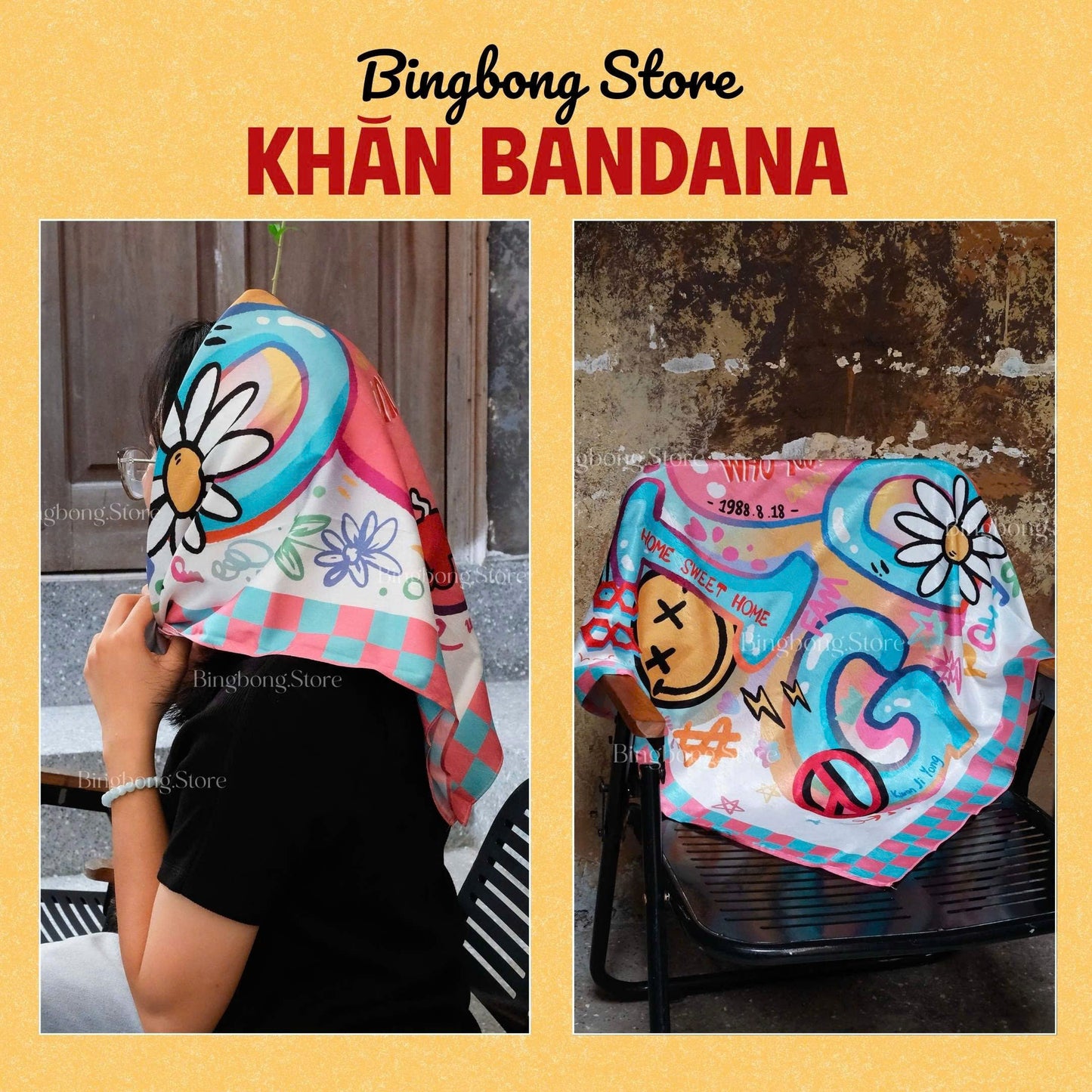 G-Dragon Bandana Scarf – Premium Fanmade Concert Accessory for GD Fans