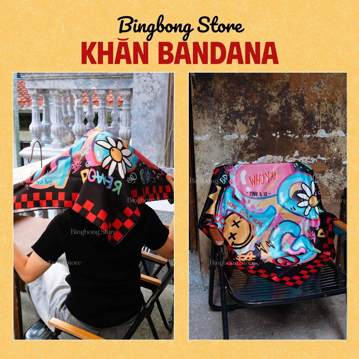 G-Dragon Bandana Scarf – Premium Fanmade Concert Accessory for GD Fans