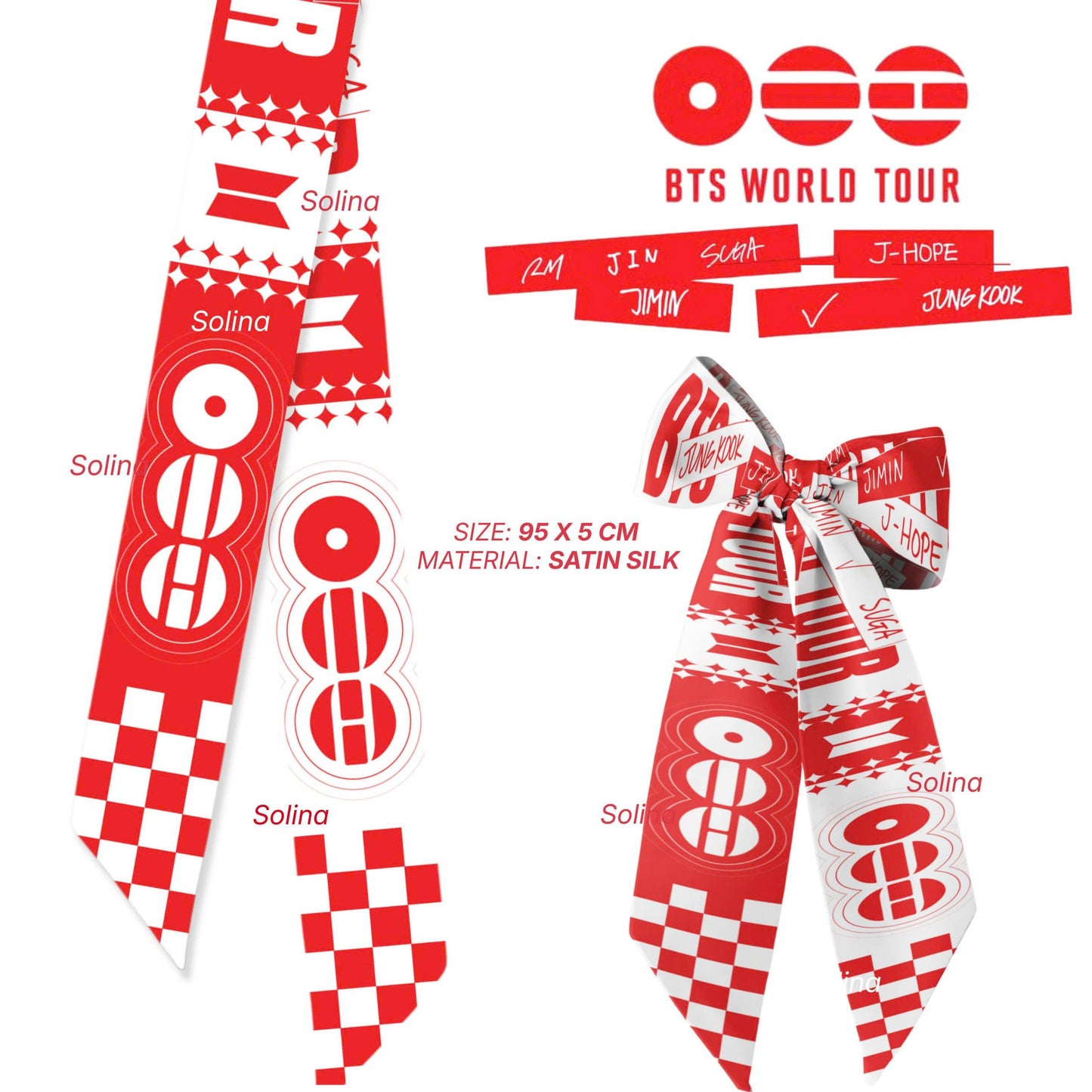 Arirang World Tour Silk Scarf | BTS Kpop Concert Accessory, Gift