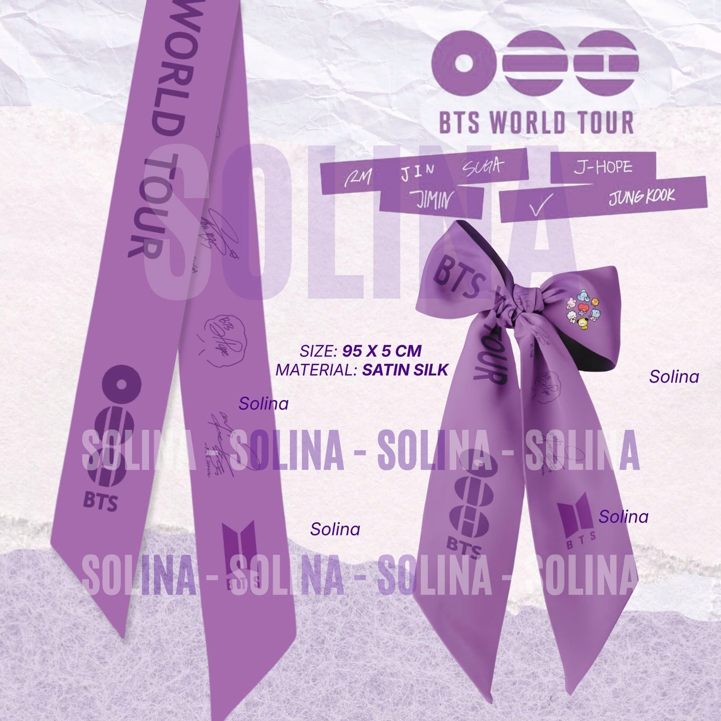 ARMY Concert Scarf | BTS Arirang World Tour Silk Twill Accessory