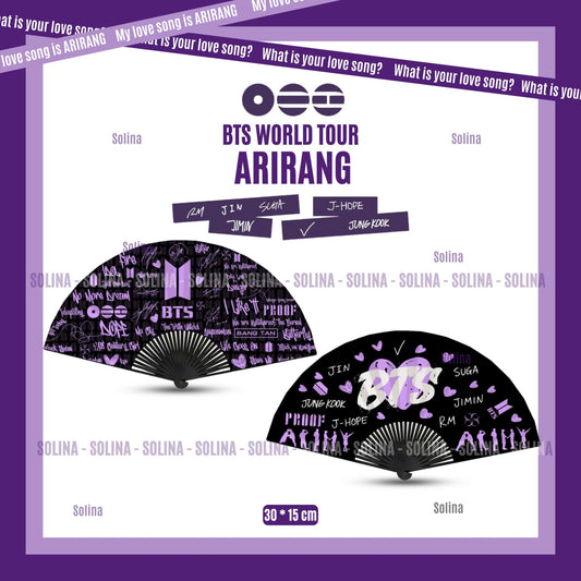 BTS World Tour Arirang Inspired Hand Fan, Kpop Concert Accessory, ARMY Gift