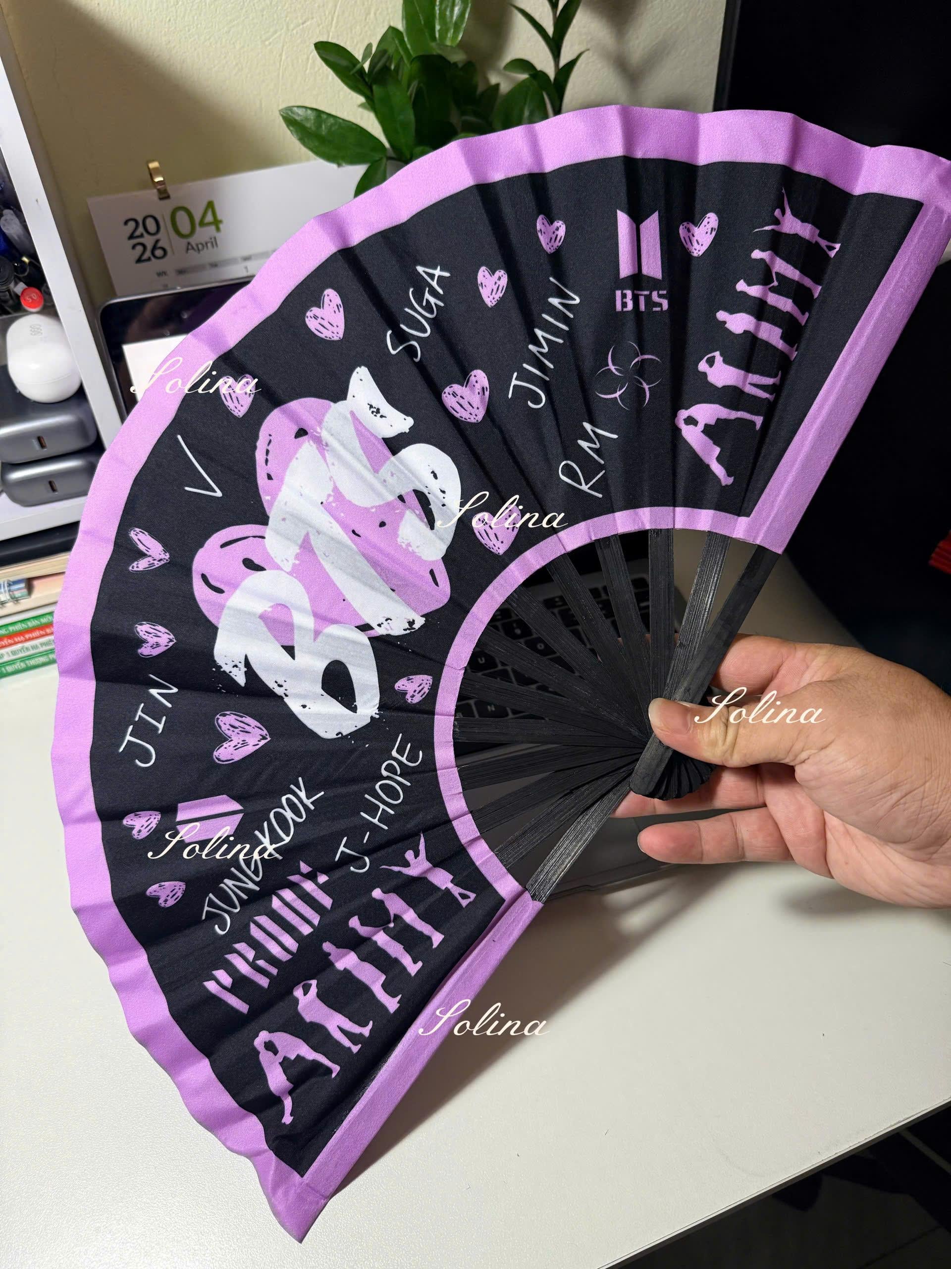 BTS World Tour Arirang Inspired Hand Fan, Kpop Concert Accessory, ARMY Gift
