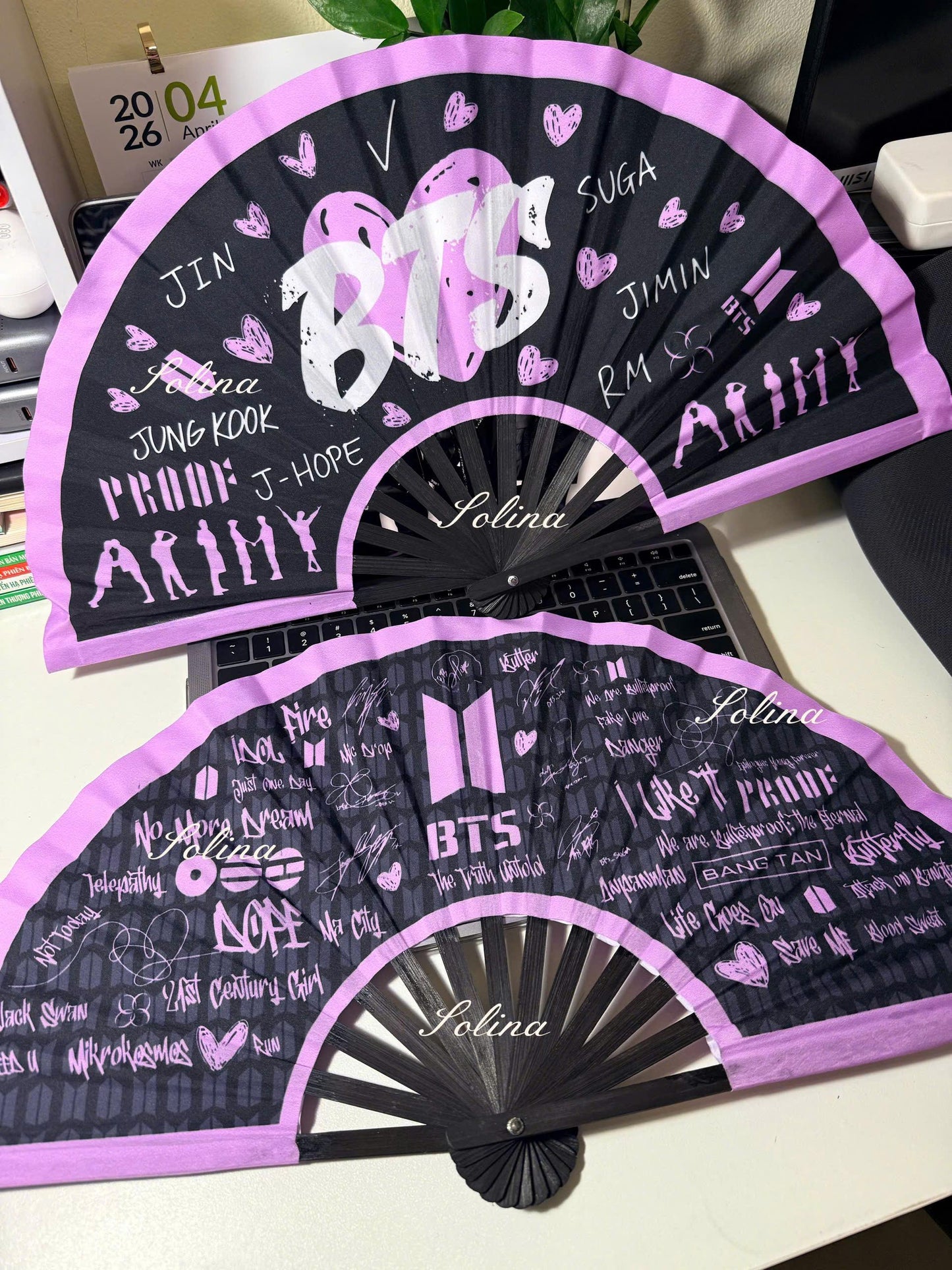 BTS World Tour Arirang Inspired Hand Fan, Kpop Concert Accessory, ARMY Gift