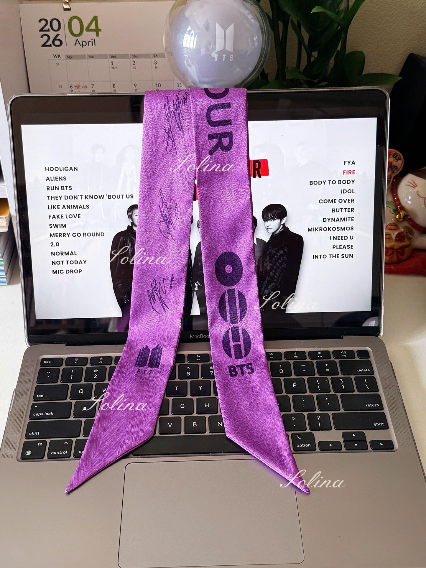 ARMY Concert Scarf | BTS Arirang World Tour Silk Twill Accessory