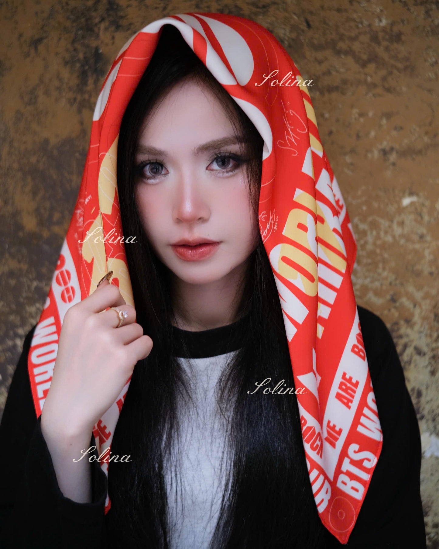 Arirang Heart Dark Bandana | ARMY Concert Accessory | Kpop Fan Gift
