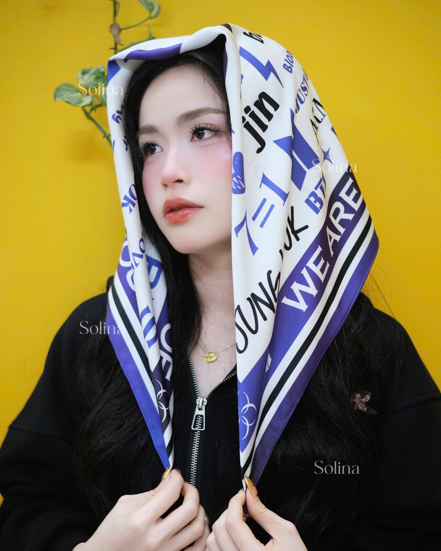 Arirang Heart Dark Bandana | ARMY Concert Accessory | Kpop Fan Gift