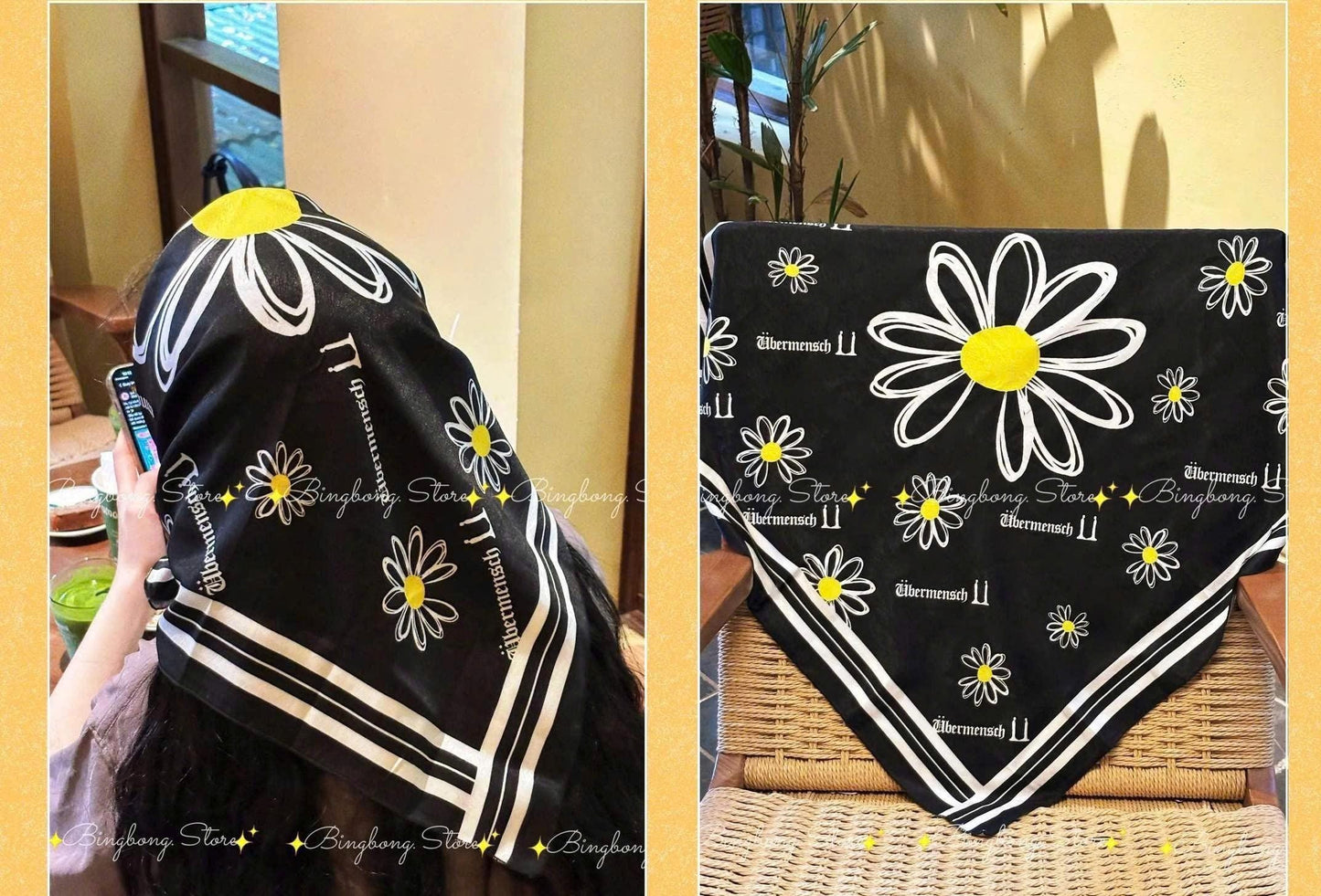 G-Dragon Bandana, BIGBANG VIP Satin Scarf 70x70 cm, Kpop Concert Gift