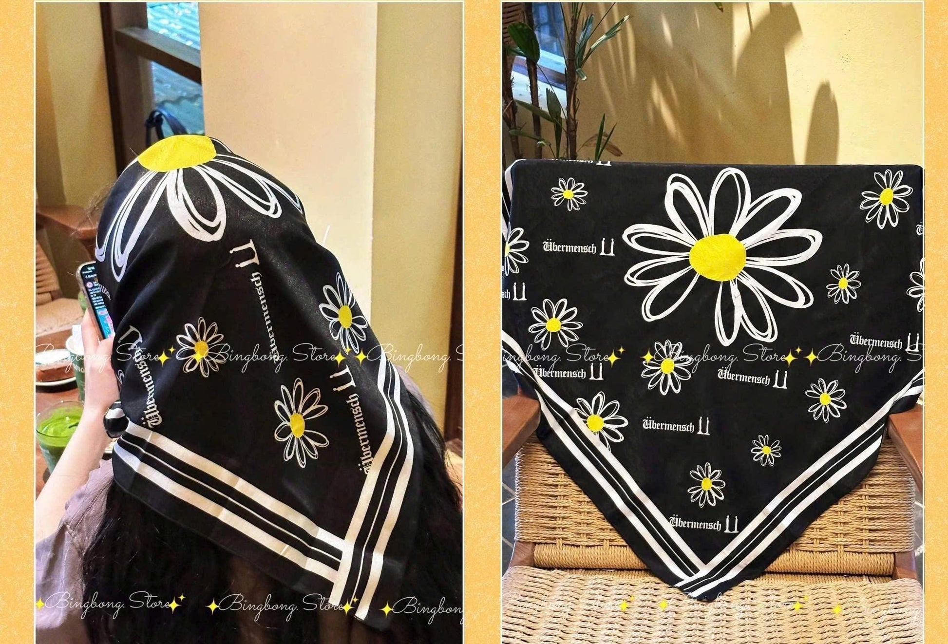 G-Dragon Bandana, BIGBANG VIP Satin Scarf 70x70 cm, Kpop Concert Gift