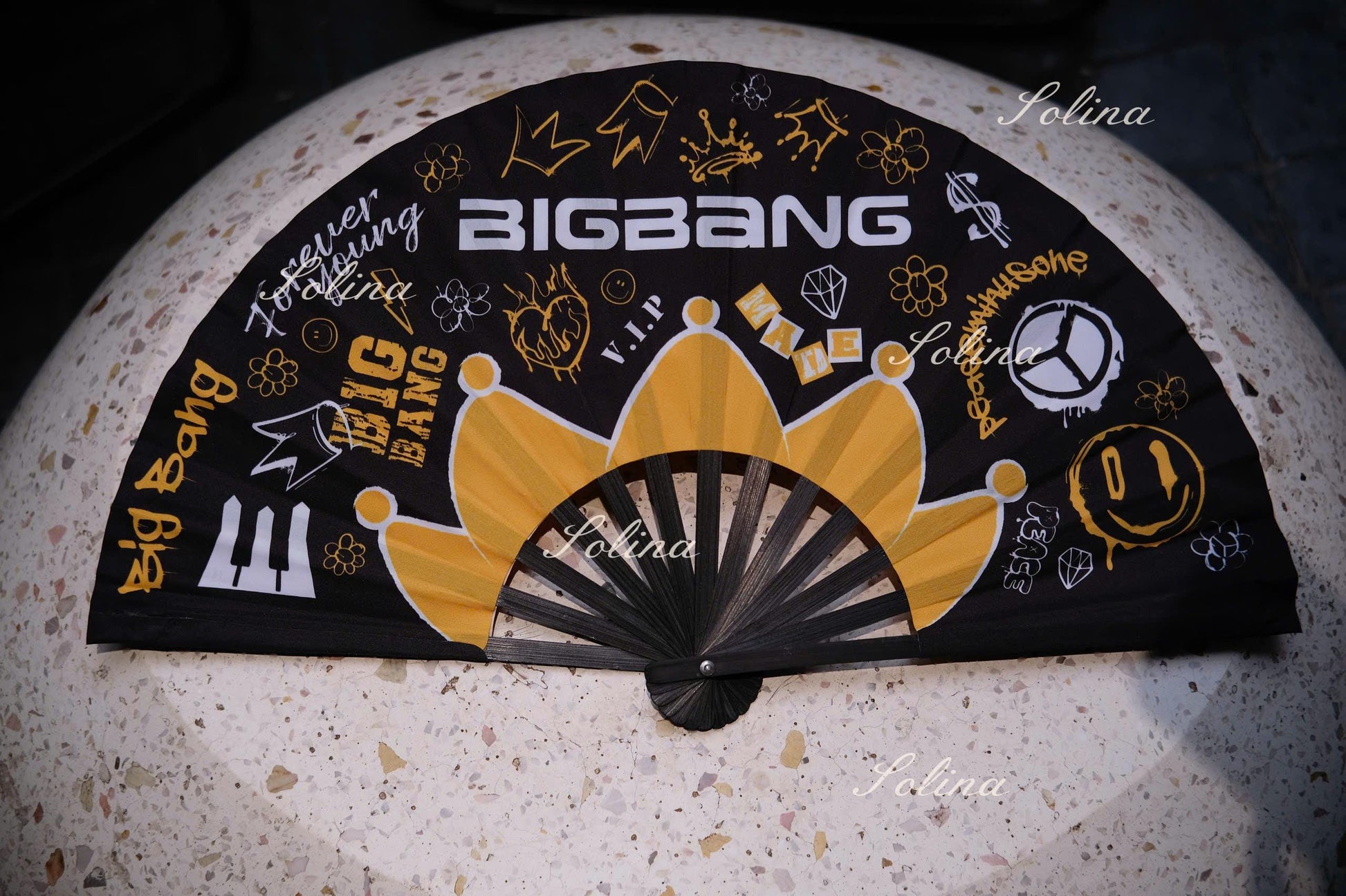 BigBang Hand Fan Kpop,Folding Fan Concert Accessory,2026 Tour Gift for VIP, Gift Hand Fan Kpop Fan Hand Fan,Kpop Concert