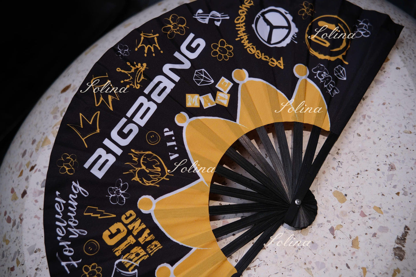 BigBang Hand Fan Kpop,Folding Fan Concert Accessory,2026 Tour Gift for VIP, Gift Hand Fan Kpop Fan Hand Fan,Kpop Concert