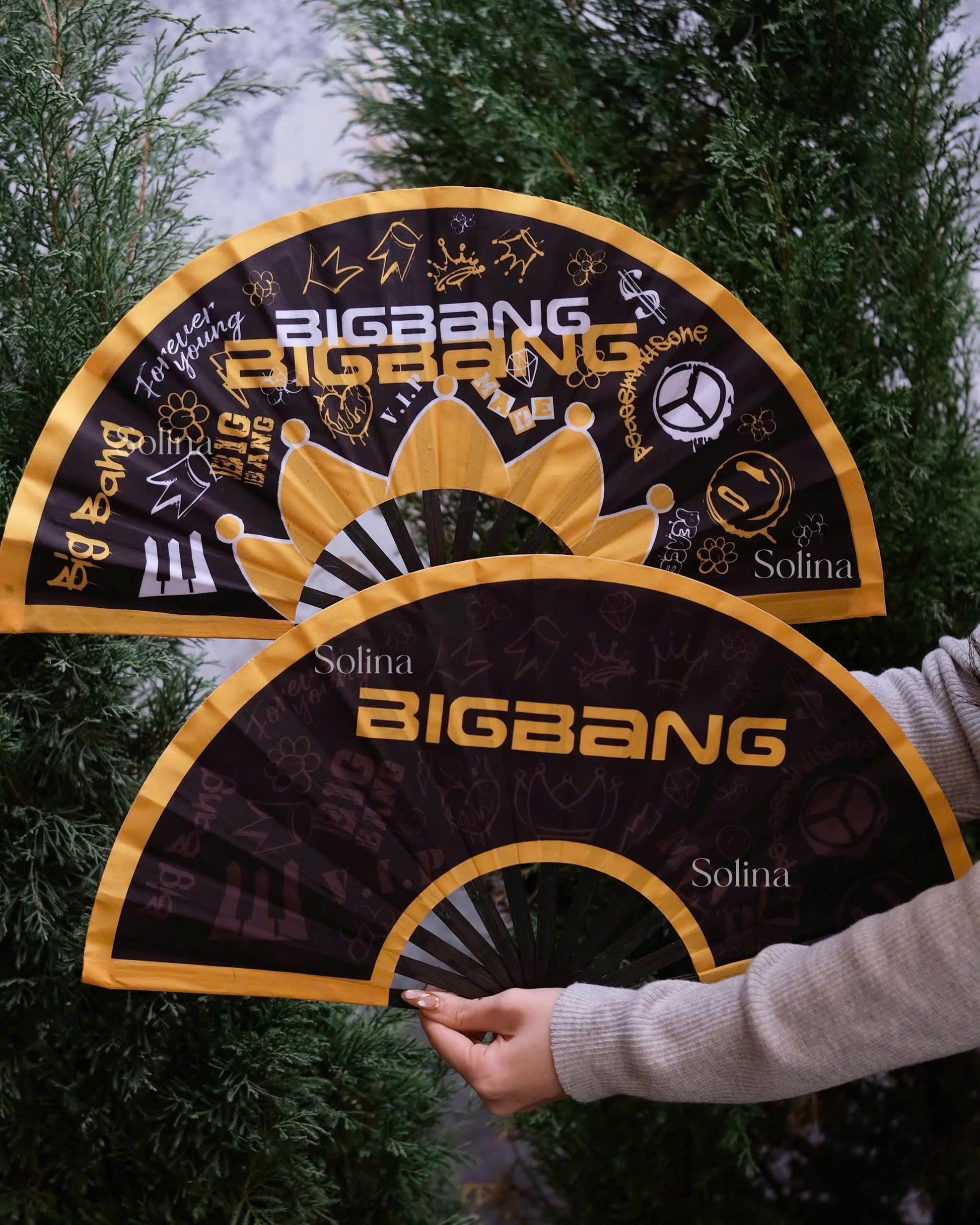 BigBang Hand Fan Kpop,Folding Fan Concert Accessory,2026 Tour Gift for VIP, Gift Hand Fan Kpop Fan Hand Fan,Kpop Concert
