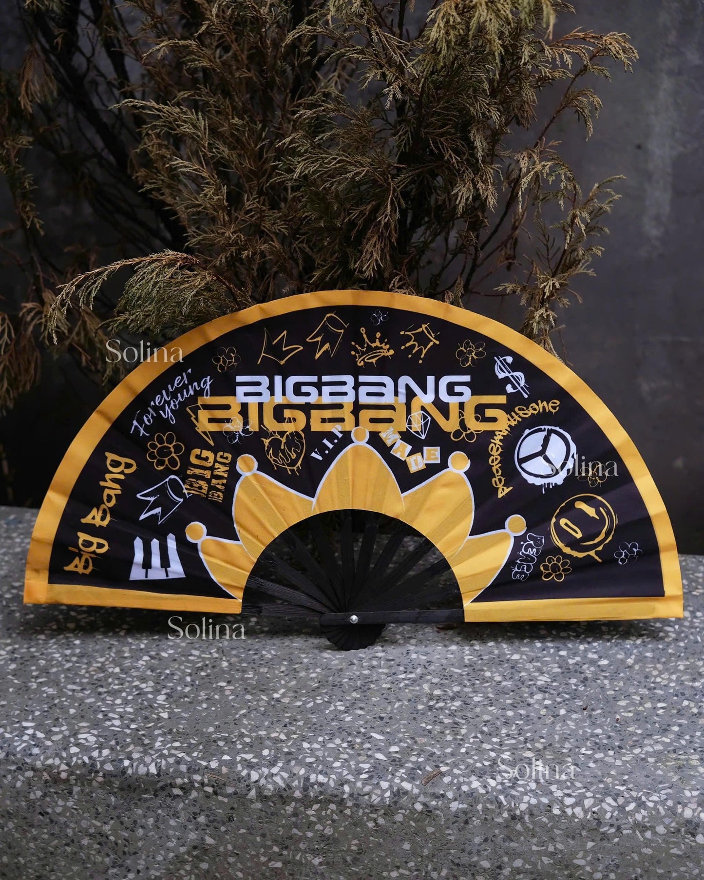 BigBang Hand Fan Kpop,Folding Fan Concert Accessory,2026 Tour Gift for VIP, Gift Hand Fan Kpop Fan Hand Fan,Kpop Concert
