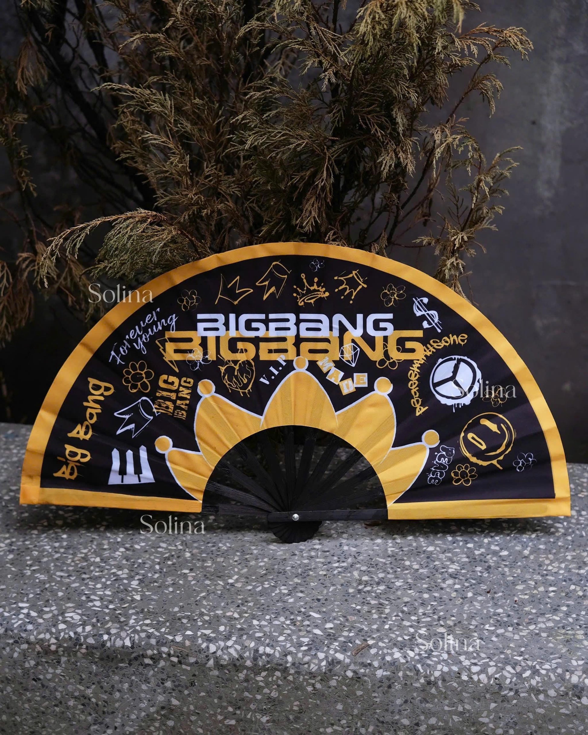 BigBang Hand Fan Kpop,Folding Fan Concert Accessory,2026 Tour Gift for VIP, Gift Hand Fan Kpop Fan Hand Fan,Kpop Concert