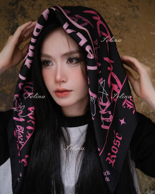 BLACKPINK Bandana Satin Head Scarf 70x70 cm, Concert Outfit Gift