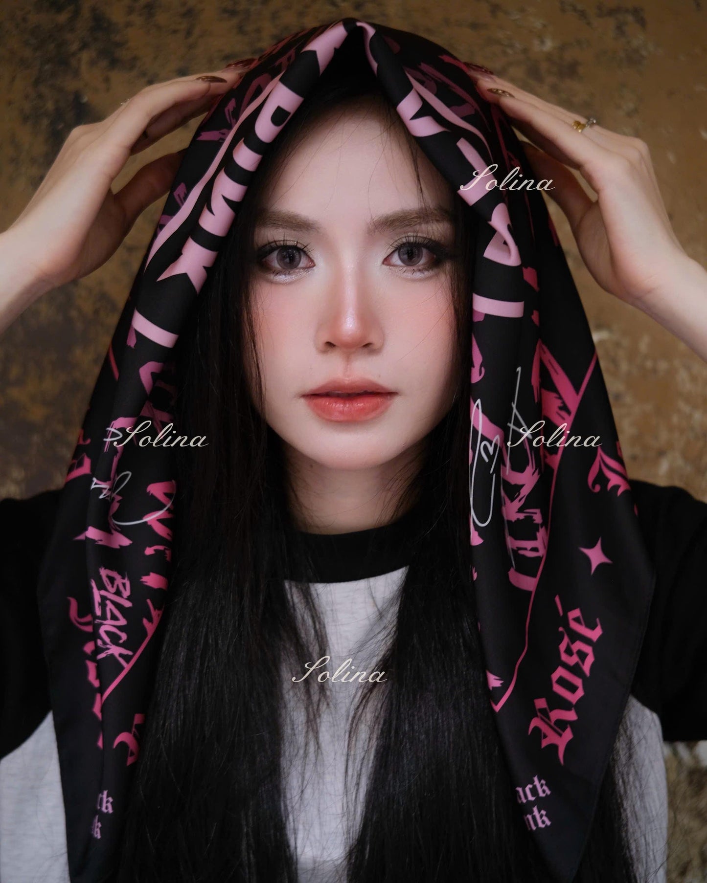 BLACKPINK Bandana, Kpop BLACKPINK Satin Head Scarf 70x70 cm, Concert Outfit Gift