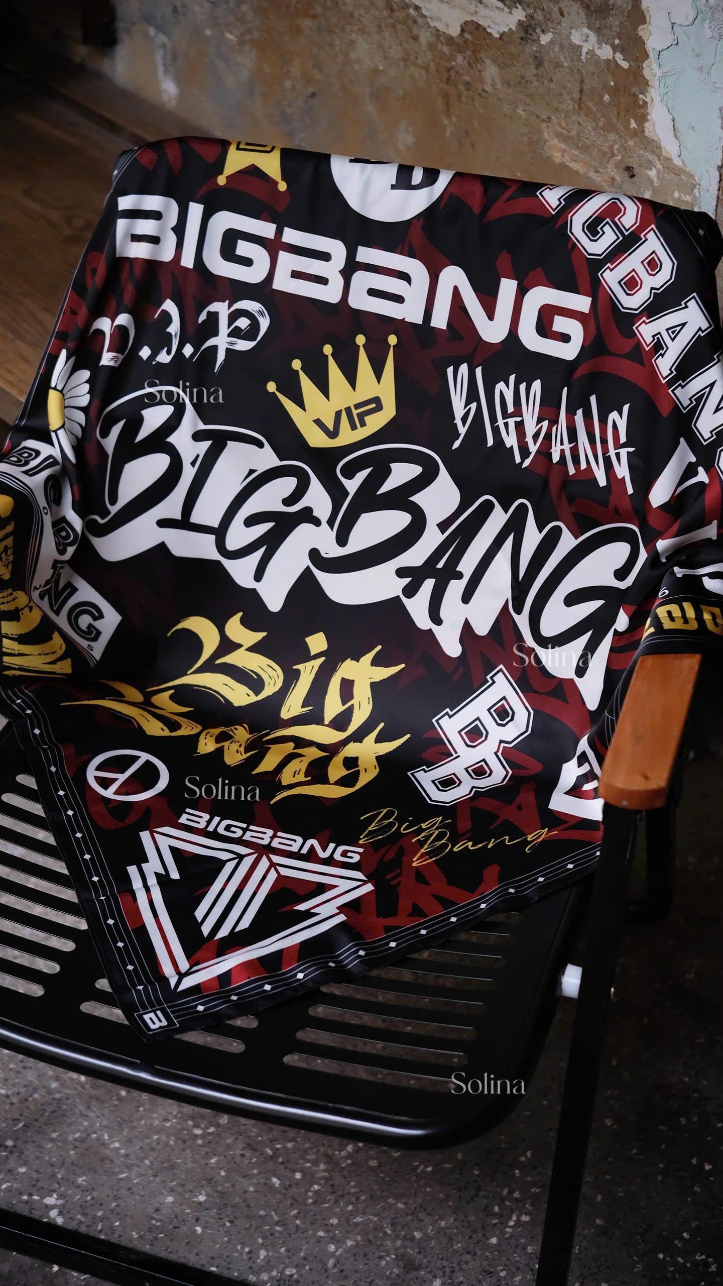 BIGBANG Bandana, Kpop VIP Satin Head Scarf 70x70 cm, Concert Outfit Gift