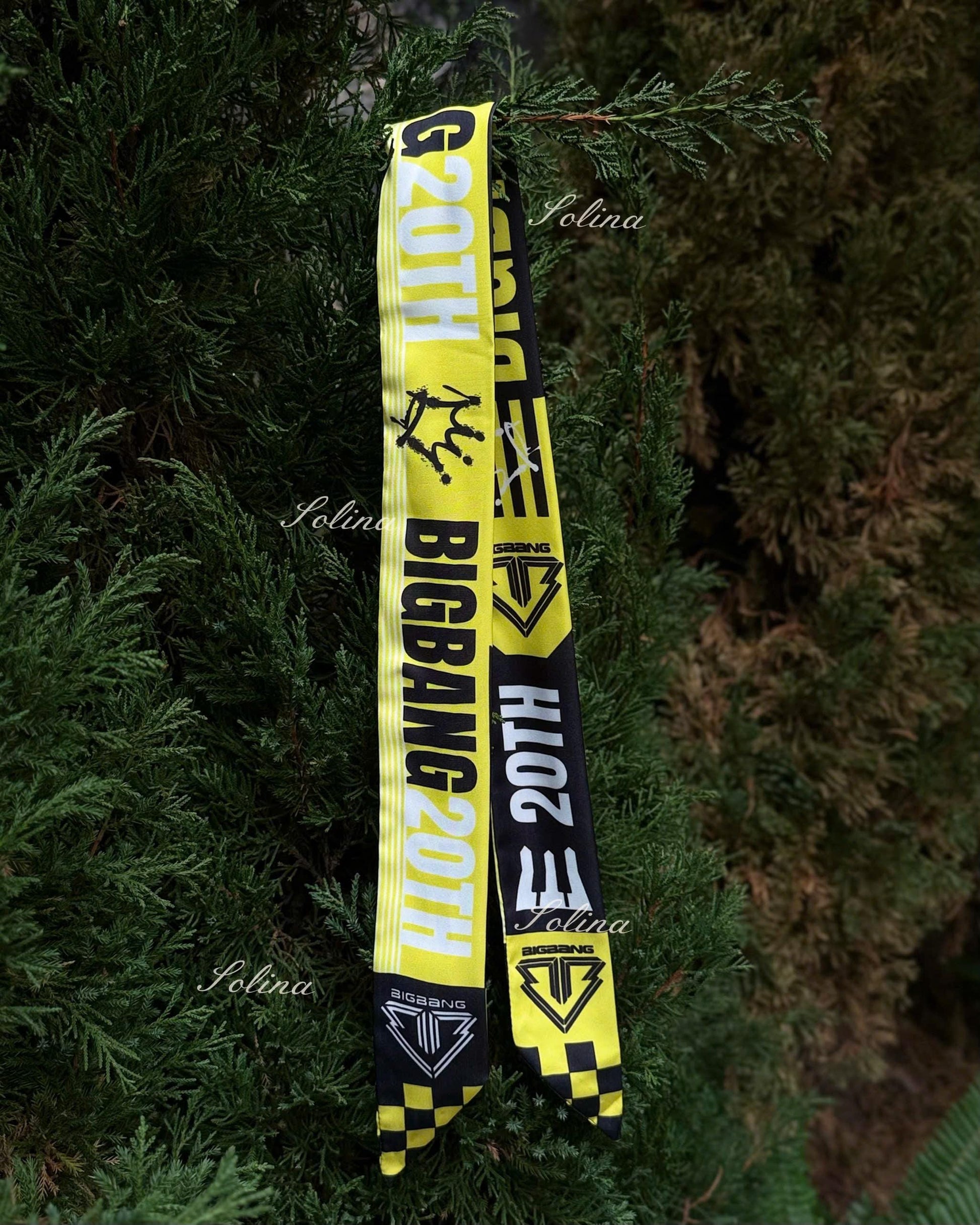 BIGBANG Twilly Scarf, Kpop VIP Satin Hair Ribbon, Bag Scarf, Concert Fan Gift