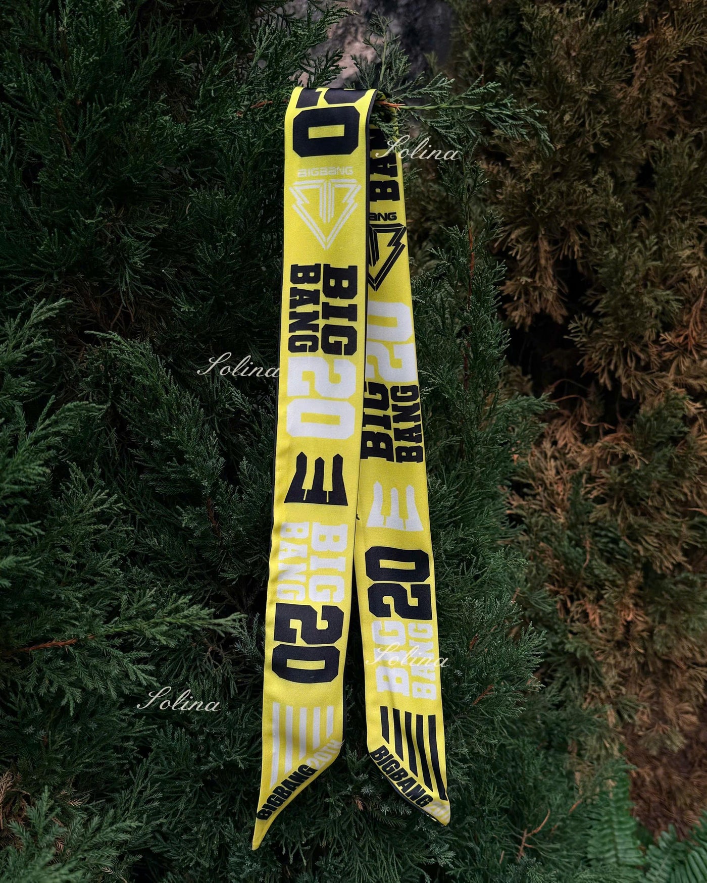 BIGBANG Twilly Scarf, Kpop VIP Satin Hair Ribbon, Bag Scarf, Concert Fan Gift