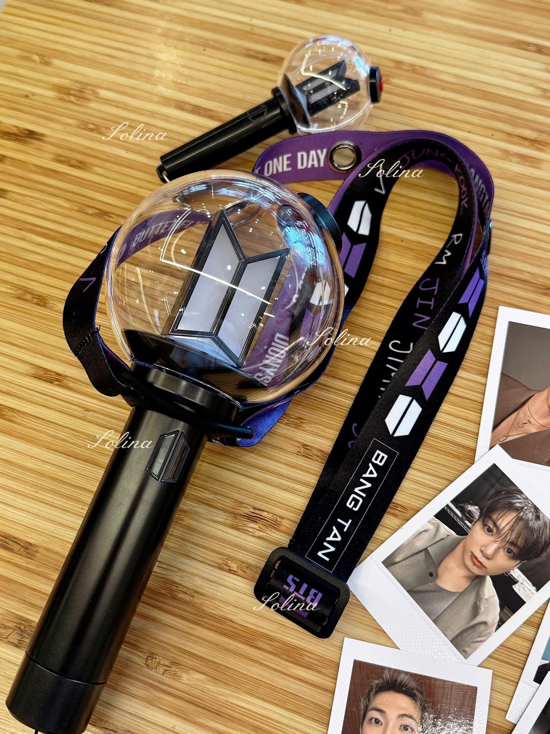 Arirang lightstick holder, lanyard BTS- black and red