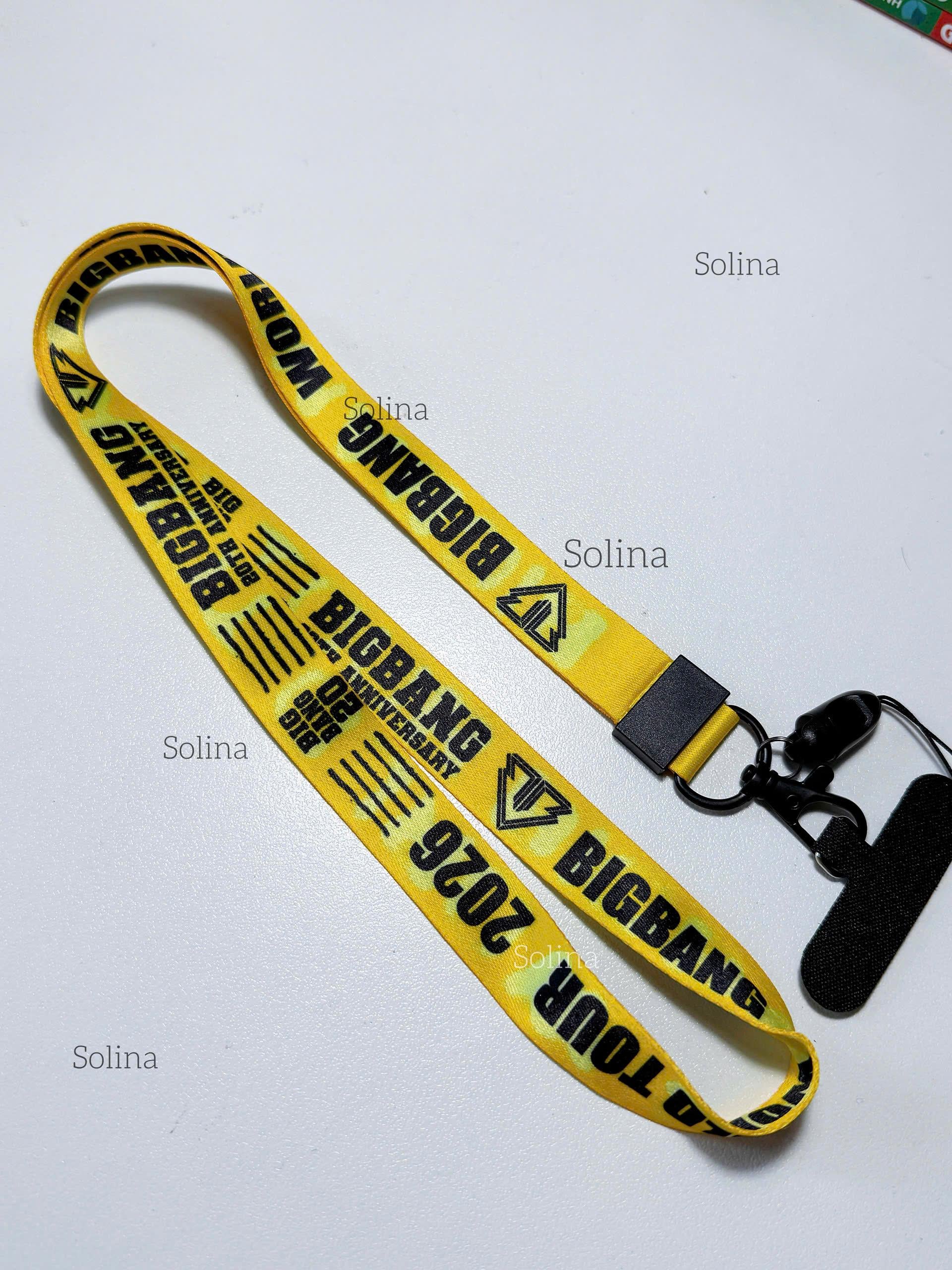 BIGBANG Lanyard Keychain, BigBang Neck Strap, 2026 World Tour Idol Theme Keychain Phone Lanyard, BigBang Tour Strap Key 