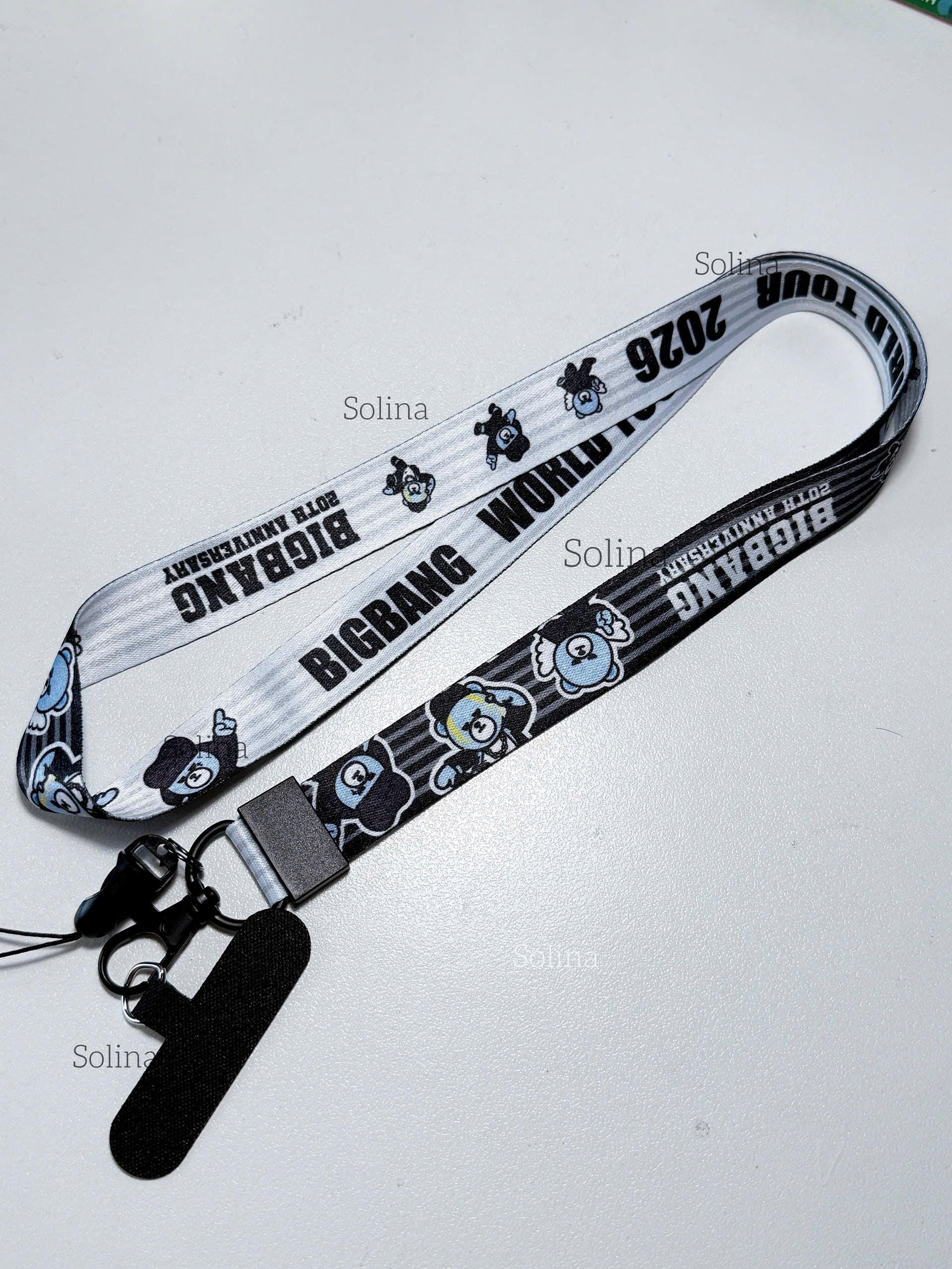 BIGBANG Lanyard Keychain, BigBang Neck Strap, 2026 World Tour Idol Theme Keychain Phone Lanyard, BigBang Tour Strap Key 