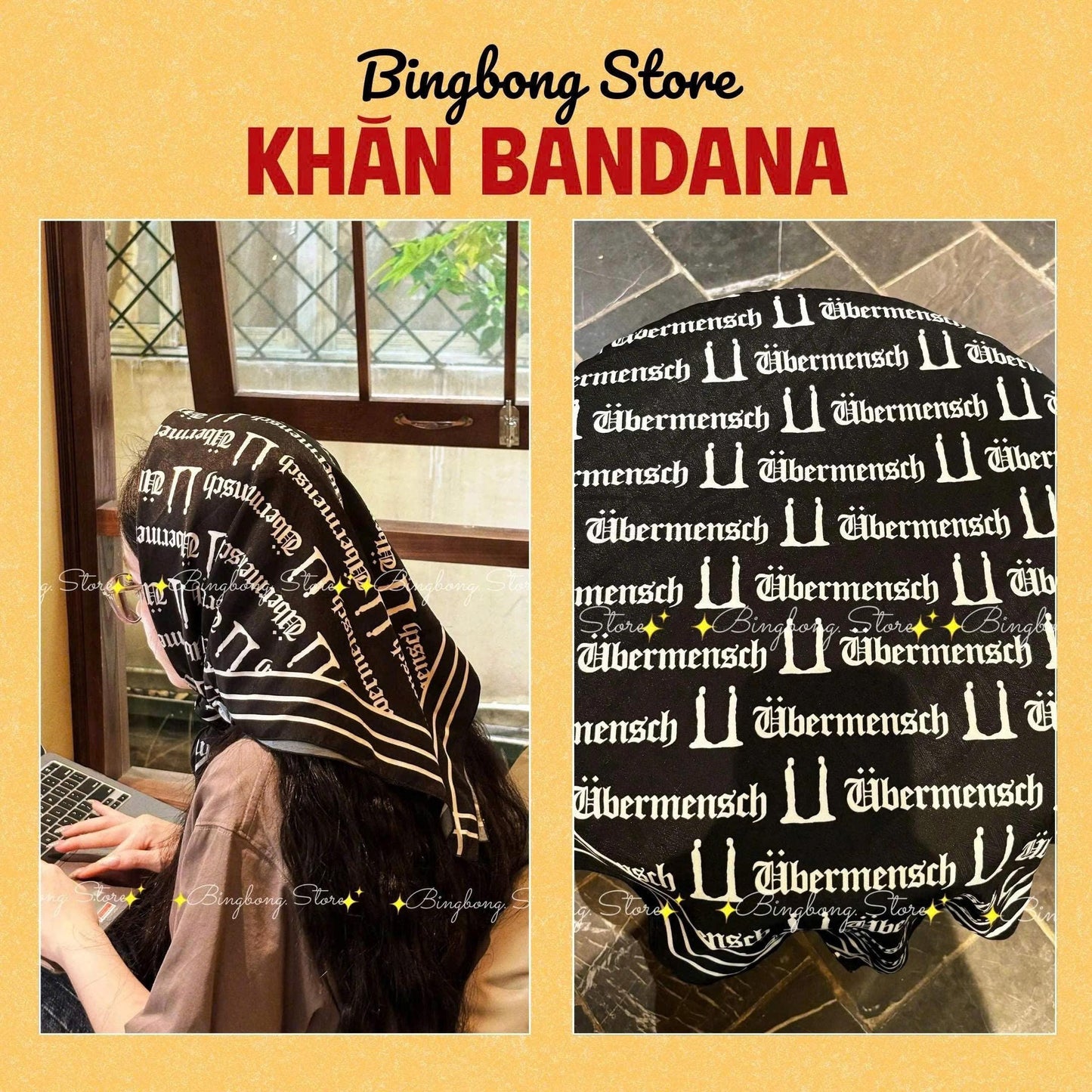 G-Dragon Bandana, BIGBANG VIP Satin Scarf 70x70 cm, Kpop Concert Gift