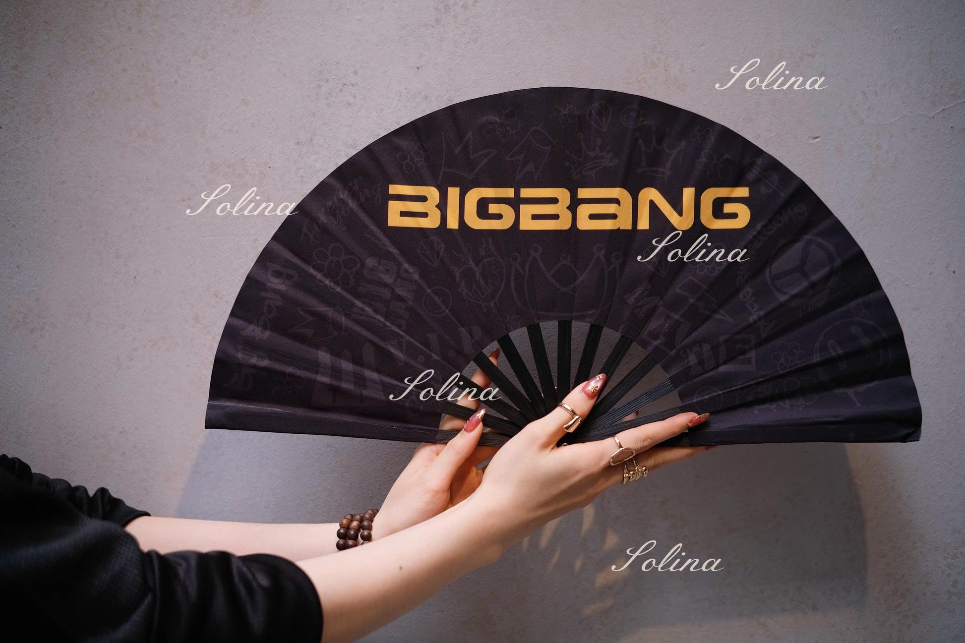 BigBang Hand Fan Kpop,Folding Fan Concert Accessory,2026 Tour Gift for VIP, Gift Hand Fan Kpop Fan Hand Fan,Kpop Concert