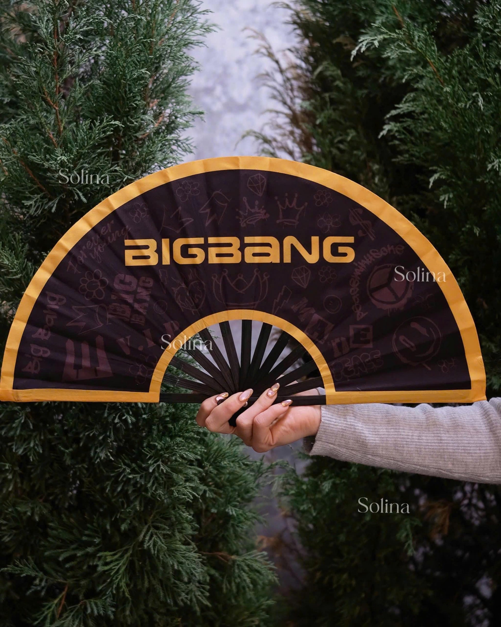 BigBang Hand Fan Kpop,Folding Fan Concert Accessory,2026 Tour Gift for VIP, Gift Hand Fan Kpop Fan Hand Fan,Kpop Concert