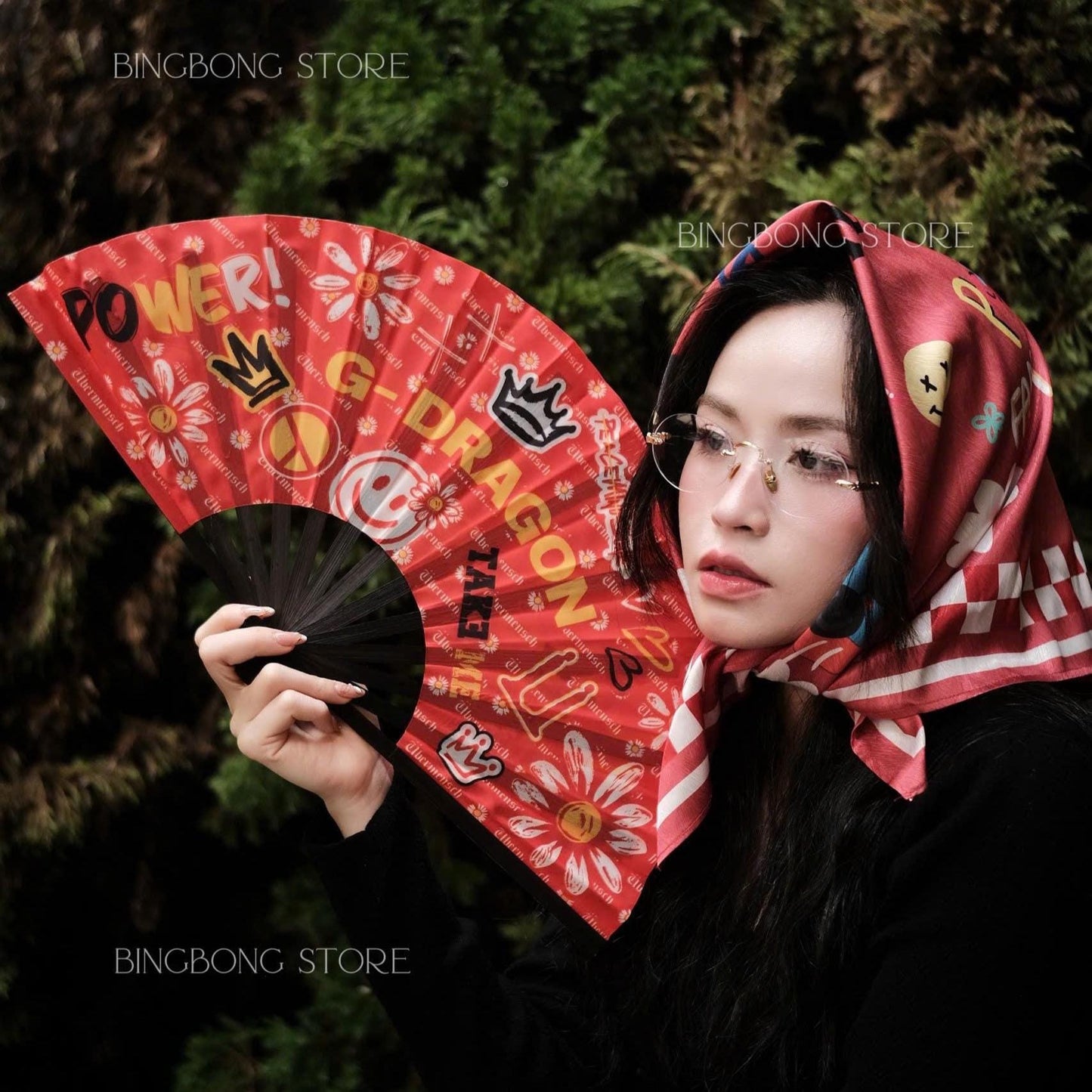 G-Dragon Bandana, BIGBANG VIP Satin Scarf 70x70 cm, Kpop Concert Gift