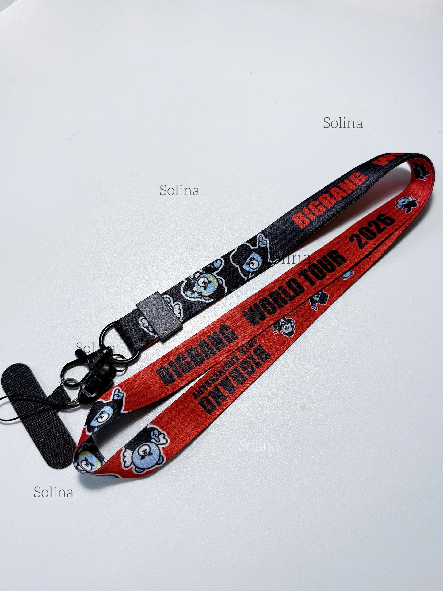 BIGBANG Lanyard Keychain, BigBang Neck Strap, 2026 World Tour Idol Theme Keychain Phone Lanyard, BigBang Tour Strap Key 