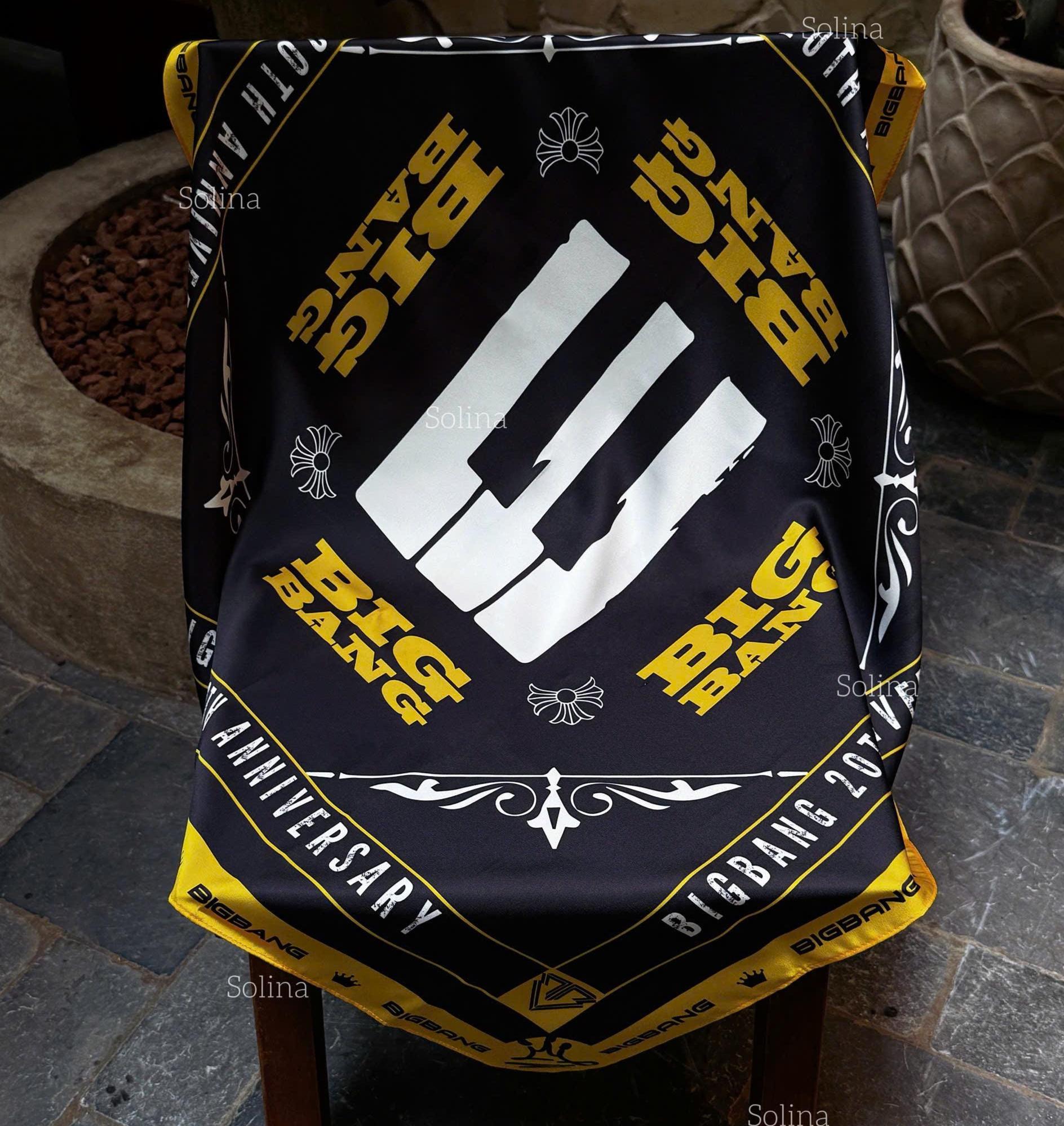 BIGBANG Bandana, Kpop VIP Satin Head Scarf 70x70 cm, Concert Outfit Gift