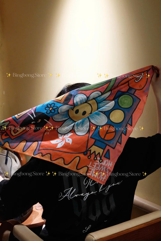 G-Dragon Bandana, BIGBANG VIP Satin Scarf 70x70 cm, Kpop Concert Gift