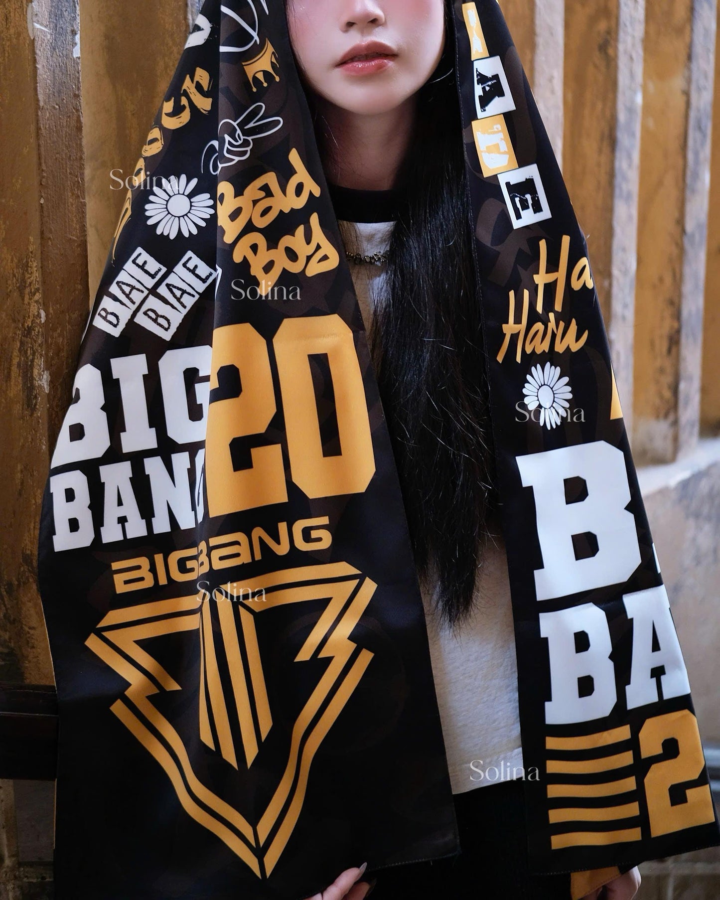 BIGBANG Bandana, Kpop VIP Satin Head Scarf 35x140 cm, Concert Outfit Gift